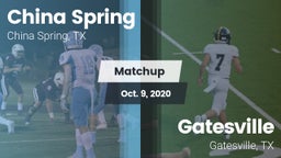Matchup: China Spring High vs. Gatesville  2020