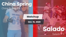 Matchup: China Spring High vs. Salado   2020