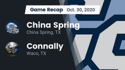 Recap: China Spring  vs. Connally  2020