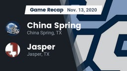 Recap: China Spring  vs. Jasper  2020