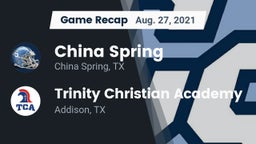 Recap: China Spring  vs. Trinity Christian Academy  2021
