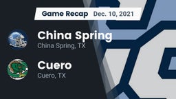 Recap: China Spring  vs. Cuero  2021