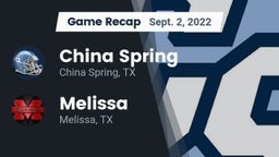 Recap: China Spring  vs. Melissa  2022