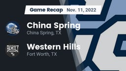 Recap: China Spring  vs. Western Hills  2022