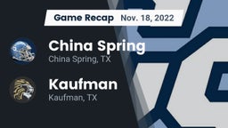 Recap: China Spring  vs. Kaufman  2022