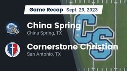 Recap: China Spring  vs. Cornerstone Christian  2023