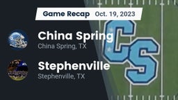 Recap: China Spring  vs. Stephenville  2023