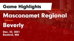 Masconomet Regional  vs Beverly  Game Highlights - Dec. 22, 2021