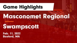 Masconomet Regional  vs Swampscott  Game Highlights - Feb. 11, 2022