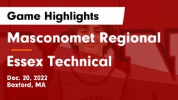 Masconomet Regional  vs Essex Technical  Game Highlights - Dec. 20, 2022
