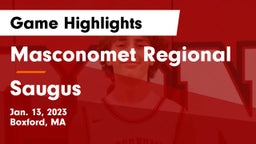 Masconomet Regional  vs Saugus  Game Highlights - Jan. 13, 2023