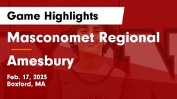 Masconomet Regional  vs Amesbury  Game Highlights - Feb. 17, 2023
