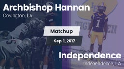 Matchup: Archbishop Hannan vs. Independence  2017