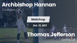 Matchup: Archbishop Hannan vs. Thomas Jefferson  2017