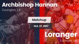 Matchup: Archbishop Hannan vs. Loranger  2017
