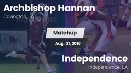 Matchup: Archbishop Hannan vs. Independence  2018