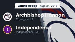 Recap: Archbishop Hannan  vs. Independence  2018