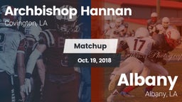 Matchup: Archbishop Hannan vs. Albany  2018