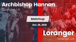Matchup: Archbishop Hannan vs. Loranger  2018