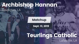 Matchup: Archbishop Hannan vs. Teurlings Catholic  2019