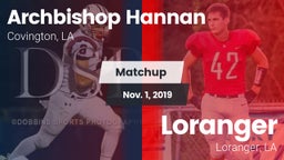 Matchup: Archbishop Hannan vs. Loranger  2019