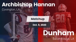 Matchup: Archbishop Hannan vs. Dunham  2020