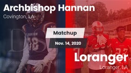 Matchup: Archbishop Hannan vs. Loranger  2020
