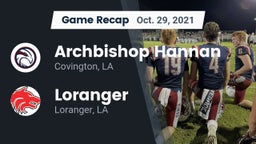 Recap: Archbishop Hannan  vs. Loranger  2021