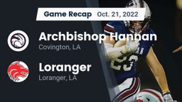 Recap: Archbishop Hannan  vs. Loranger  2022