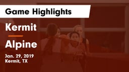 Kermit  vs Alpine  Game Highlights - Jan. 29, 2019
