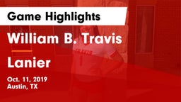 William B. Travis  vs Lanier  Game Highlights - Oct. 11, 2019