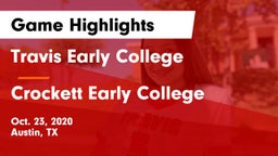 Travis Early College  vs Crockett Early College  Game Highlights - Oct. 23, 2020