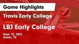Travis Early College  vs LBJ Early College  Game Highlights - Sept. 23, 2022