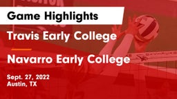 Travis Early College  vs Navarro Early College  Game Highlights - Sept. 27, 2022