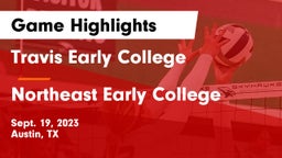 Travis Early College  vs Northeast Early College  Game Highlights - Sept. 19, 2023