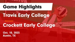 Travis Early College  vs Crockett Early College  Game Highlights - Oct. 10, 2023