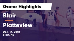 Blair  vs Platteview  Game Highlights - Dec. 14, 2018