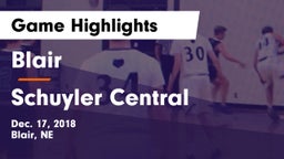 Blair  vs Schuyler Central  Game Highlights - Dec. 17, 2018