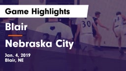 Blair  vs Nebraska City  Game Highlights - Jan. 4, 2019