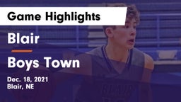 Blair  vs Boys Town  Game Highlights - Dec. 18, 2021