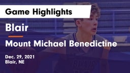 Blair  vs Mount Michael Benedictine Game Highlights - Dec. 29, 2021