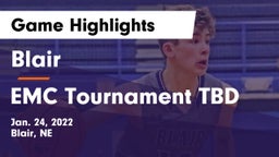 Blair  vs EMC Tournament TBD Game Highlights - Jan. 24, 2022