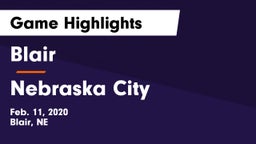 Blair  vs Nebraska City  Game Highlights - Feb. 11, 2020