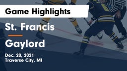 St. Francis  vs Gaylord  Game Highlights - Dec. 20, 2021