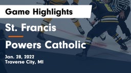 St. Francis  vs Powers Catholic  Game Highlights - Jan. 28, 2022