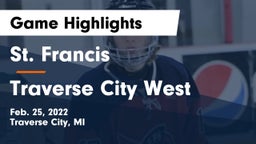 St. Francis  vs Traverse City West  Game Highlights - Feb. 25, 2022