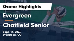Evergreen  vs Chatfield Senior  Game Highlights - Sept. 14, 2023