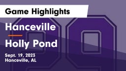 Hanceville  vs Holly Pond  Game Highlights - Sept. 19, 2023