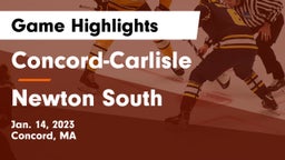 Concord-Carlisle  vs Newton South  Game Highlights - Jan. 14, 2023