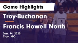 Troy-Buchanan  vs Francis Howell North Game Highlights - Jan. 14, 2020